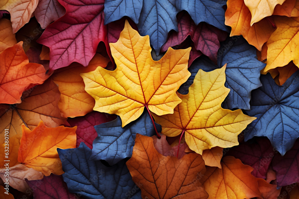 Vibrant Autumn Leaves Dancing in the Sunlight