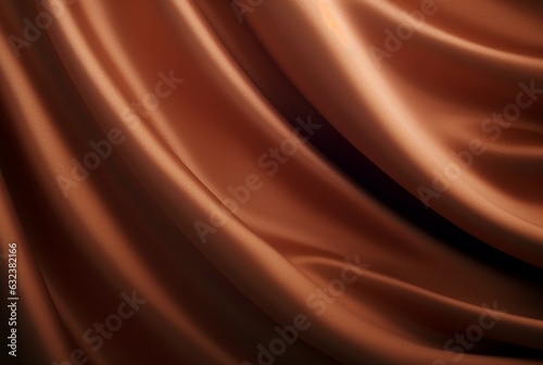 Luxury fabric abstract brown background or fluid waves of grunge silk texture velvet satin or luxury. generative ai