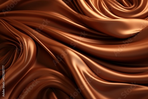 Luxury fabric abstract brown background or fluid waves of grunge silk texture velvet satin or luxury. generative ai