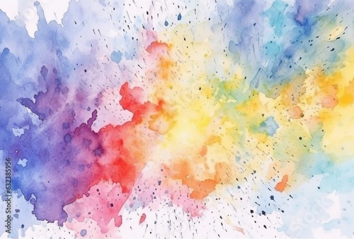 colorful watercolor isolated white background. generative aii © LivroomStudio