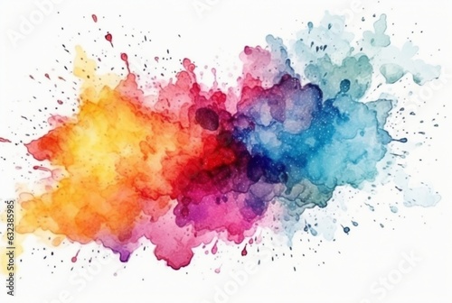 colorful watercolor isolated white background. generative aii