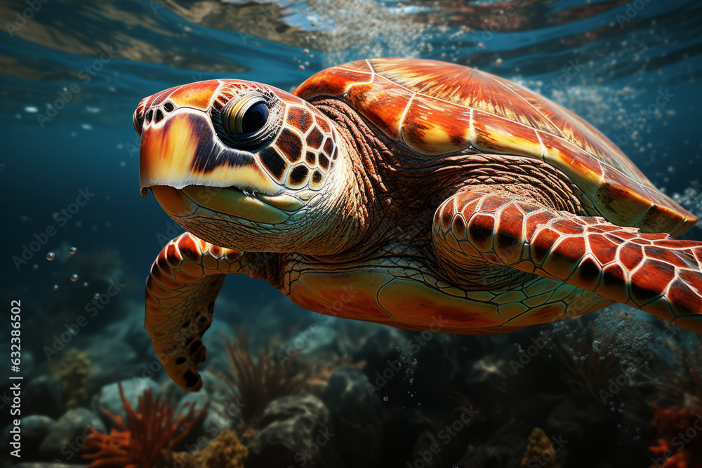 Obraz premium green sea turtle