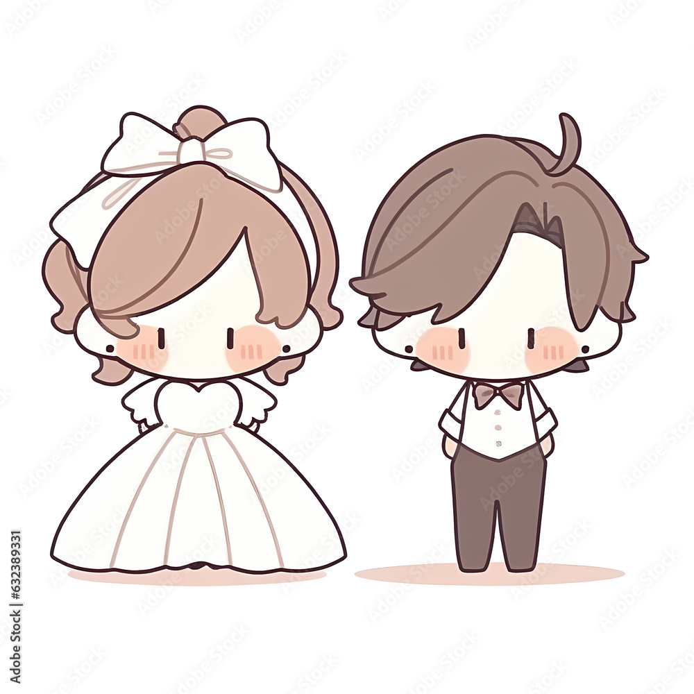 bride and groom in wedding dress logo cartoon bride and groom in wedding dress logo cartoon