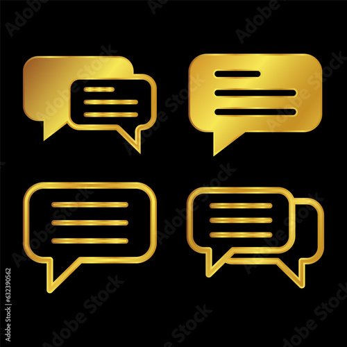 gold colored chat icon