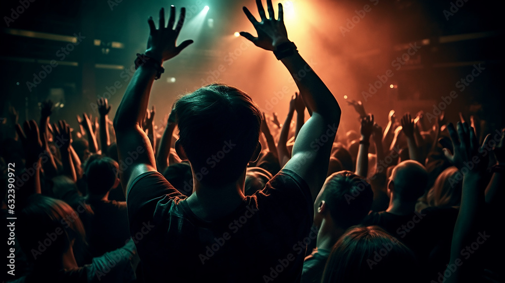 コンサート・ライブ・観客・バンド・フェス・イベントを楽しむ観客（Generative AI）
