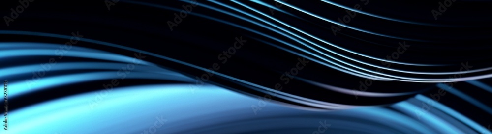 Fototapeta premium abstract blue and black background. generative ai