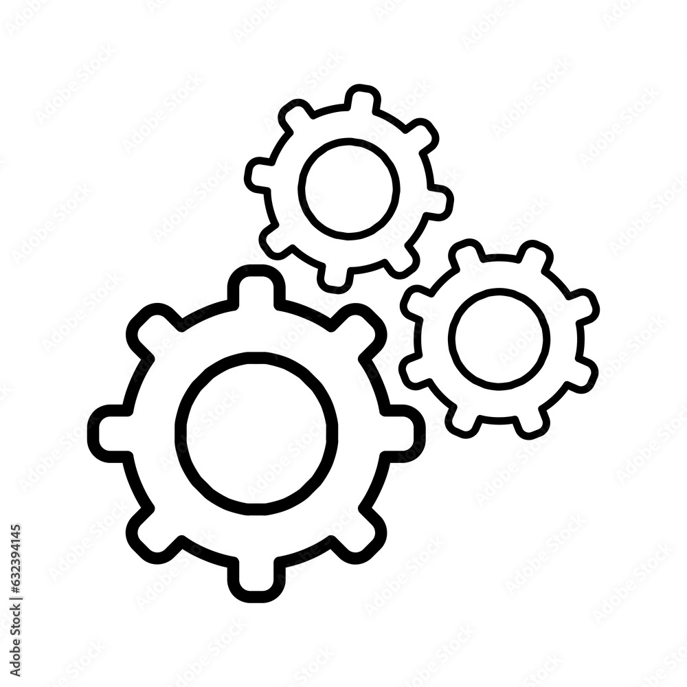 Gear Logo Template vector icon flat illustration on white background..eps Gear Logo Template vector icon flat illustration on white background..eps
