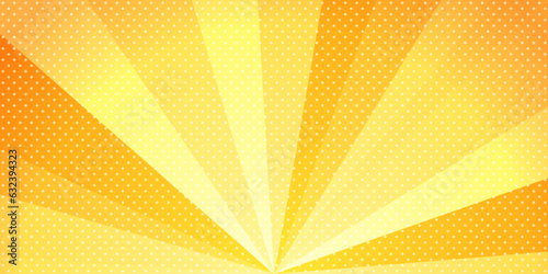 背景イラスト_集中線_オレンジ