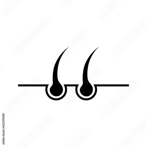 hair folicle logo template vector flat illustration..eps