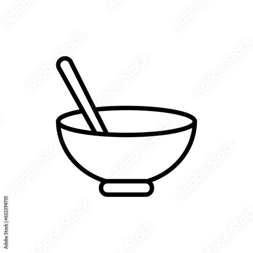 Noodle bowl logo design vector flat illustration on white background..eps