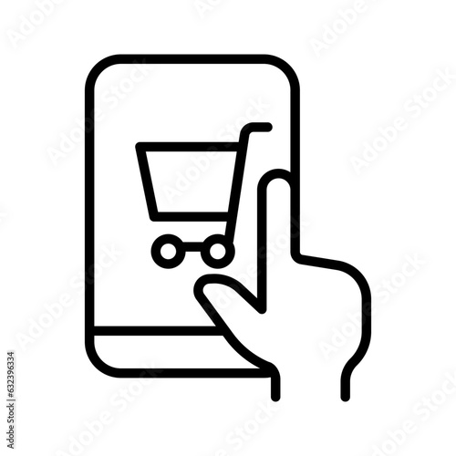 Shopping online icon