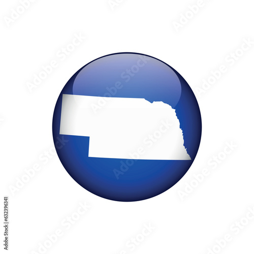 Free Download Nebraska Circle Button States of US Map Icon Vector Template Illustration Design - GFXLoad