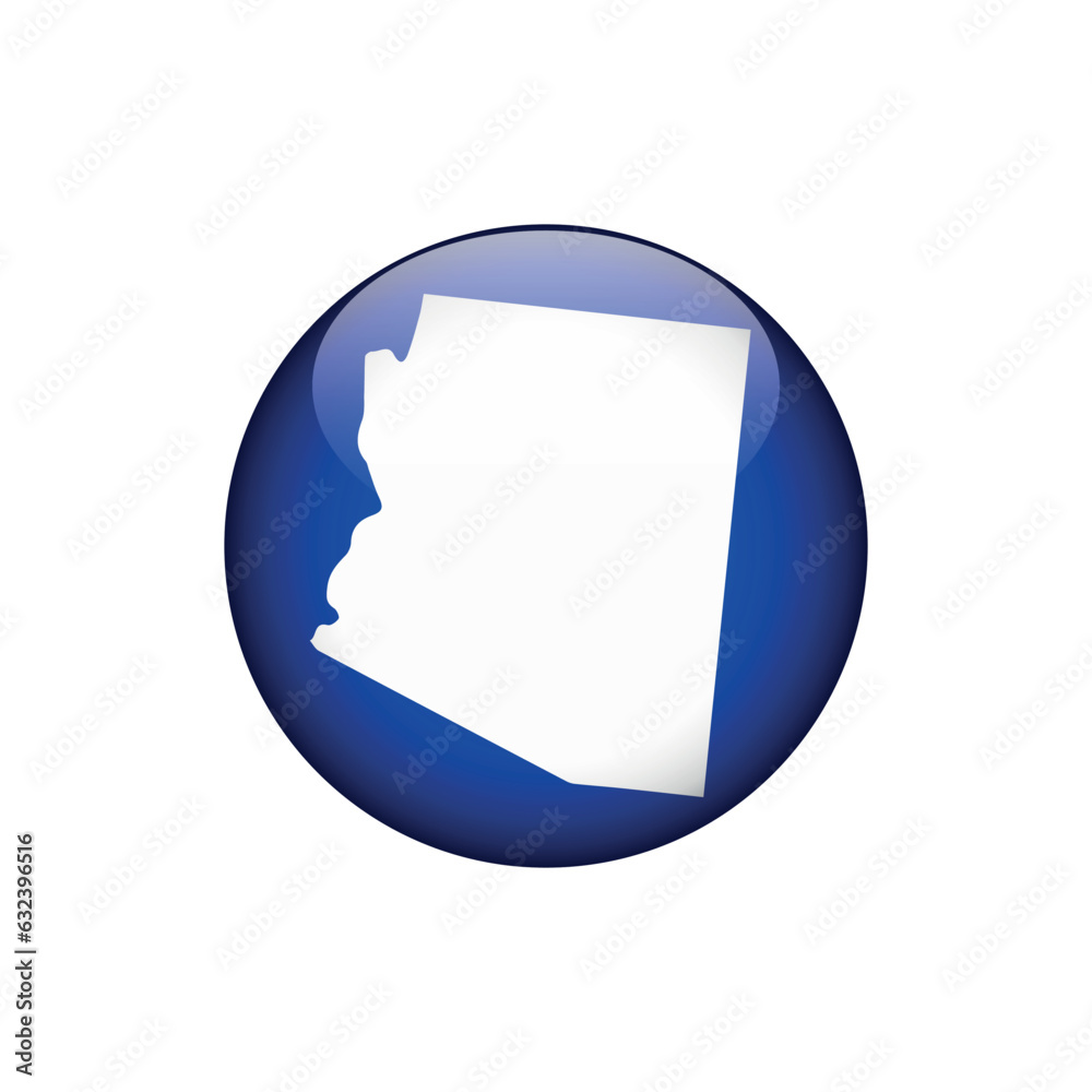 Arizona Circle Button States of US Map Icon Vector Template Illustration Design Arizona Circle Button States of US Map Icon Vector Template Illustration Design