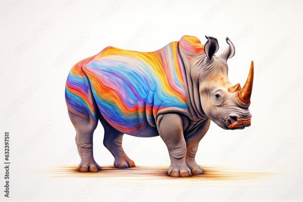 Fototapeta premium サイの画像,Generative AI AI画像