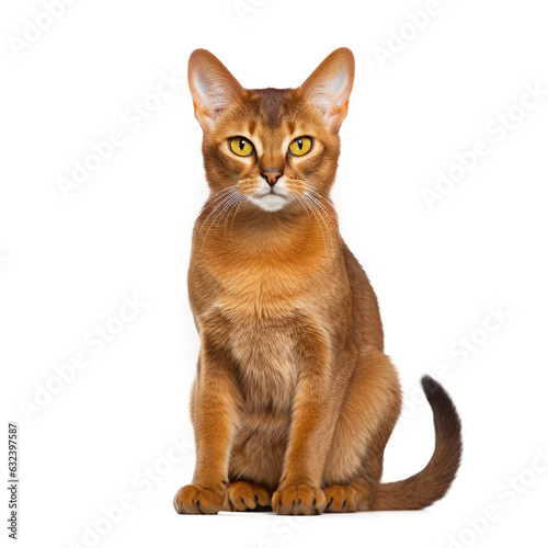 Abyssinian Cat , Isolated On Transparent, PNG, HD