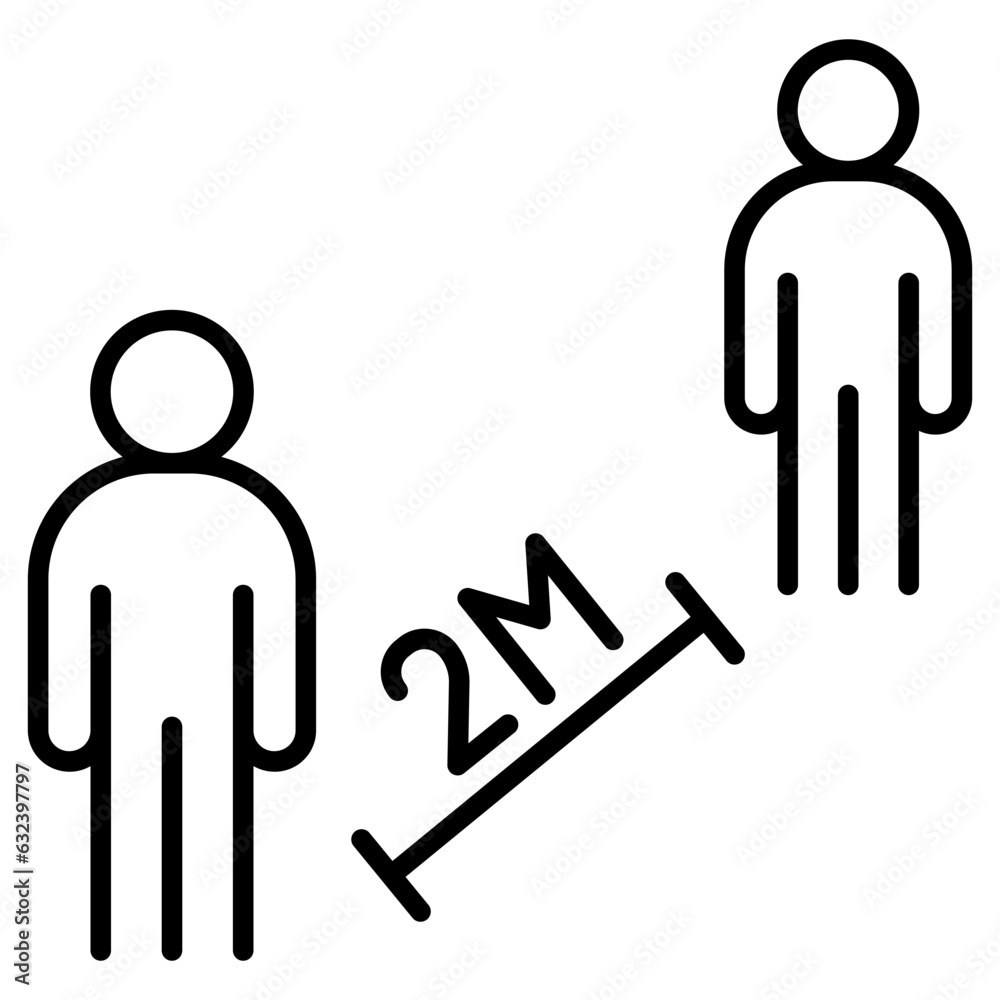 Social distancing icon Social distancing icon