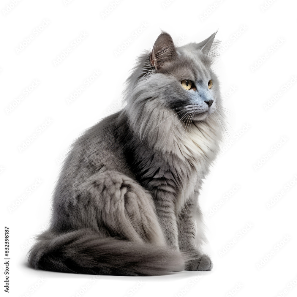 Obraz premium Nebelung Cat , Isolated On Transparent, PNG, HD