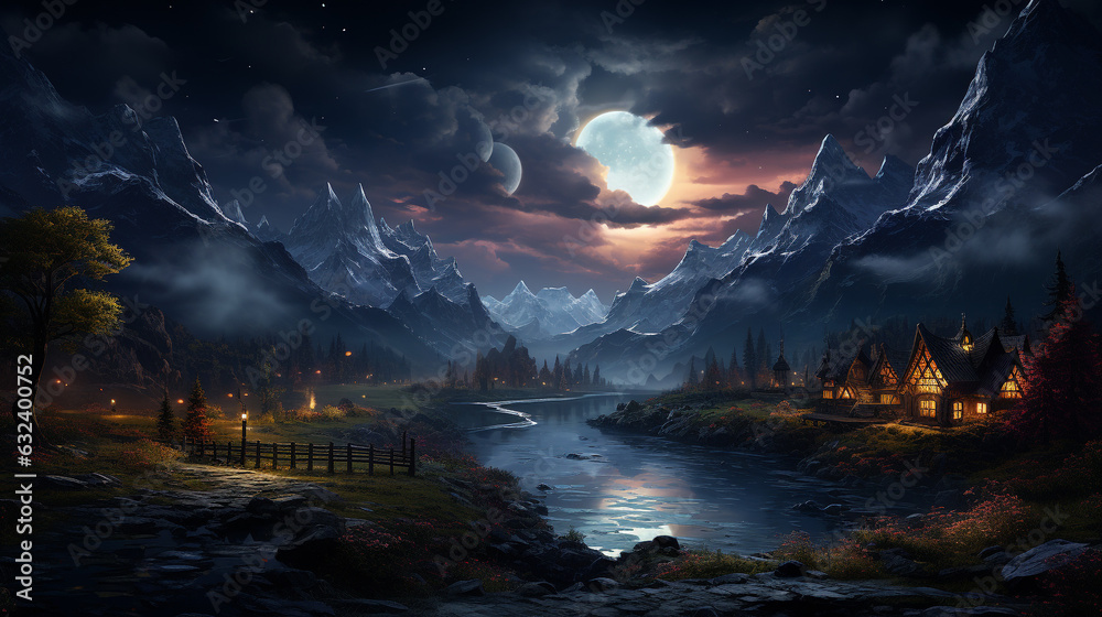 Natural landscape in the mountains Natural landscape in the mountains