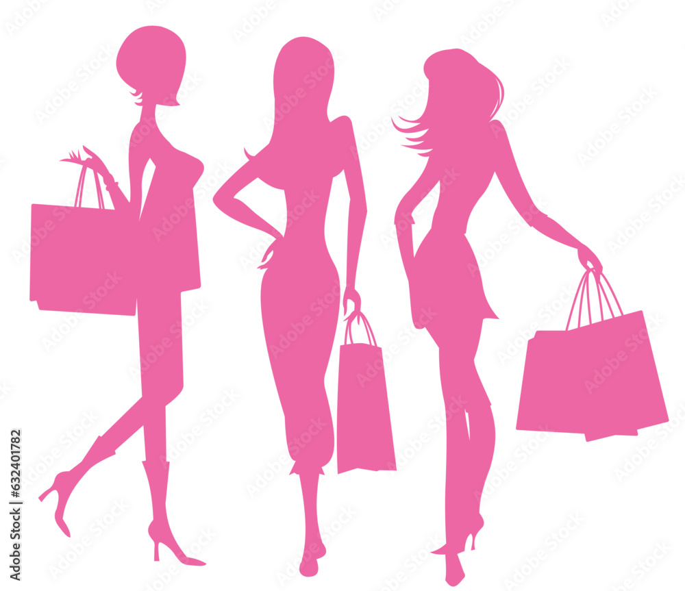 Group women shopping that includes more than 3 stand acting posts with silhouette and silhouette bag shopping. Group women shopping that includes more than 3 stand acting posts with silhouette and silhouette bag shopping.
