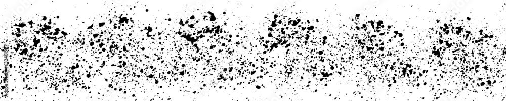 Grunge black texture. Wide horizontal long banner. Dark grainy texture on white background. Dust overlay textured. Grain noise particles. Rusted white effect. Vector illustration, EPS 10. Grunge black texture. Wide horizontal long banner. Dark grainy texture on white background. Dust overlay textured. Grain noise particles. Rusted white effect. Vector illustration, EPS 10.