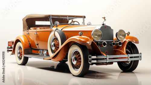 Elegant classic car with retro color