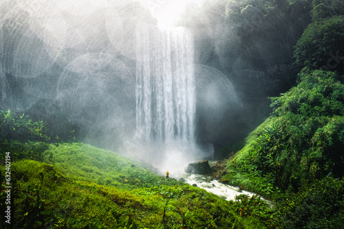 Waterfall in the forest in bolaven plateau Laos