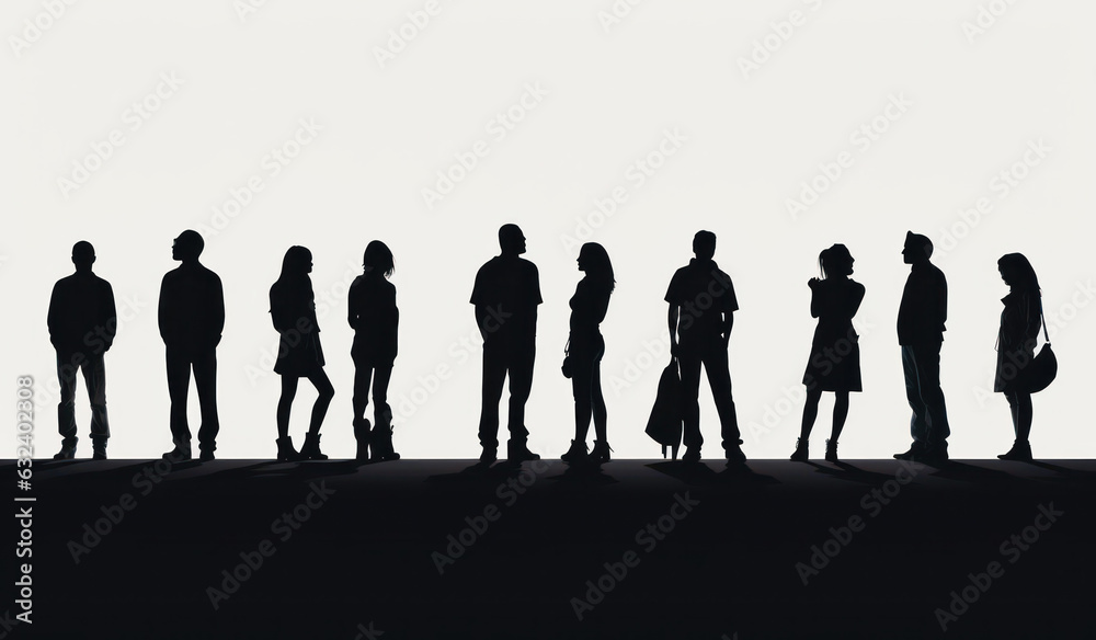 group of people silhouettes