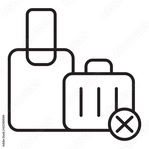 Stop travelling icon