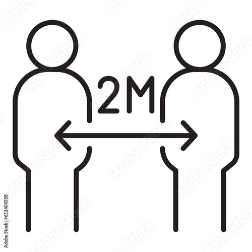 Social distancing icon