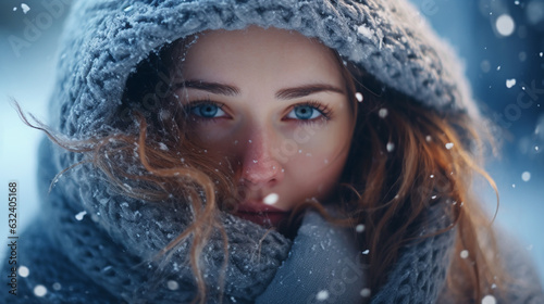 Fényképezés woman feeling cold in winter