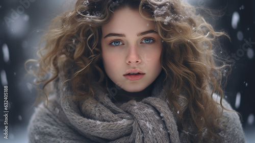 Slika na platnu woman feeling cold in winter