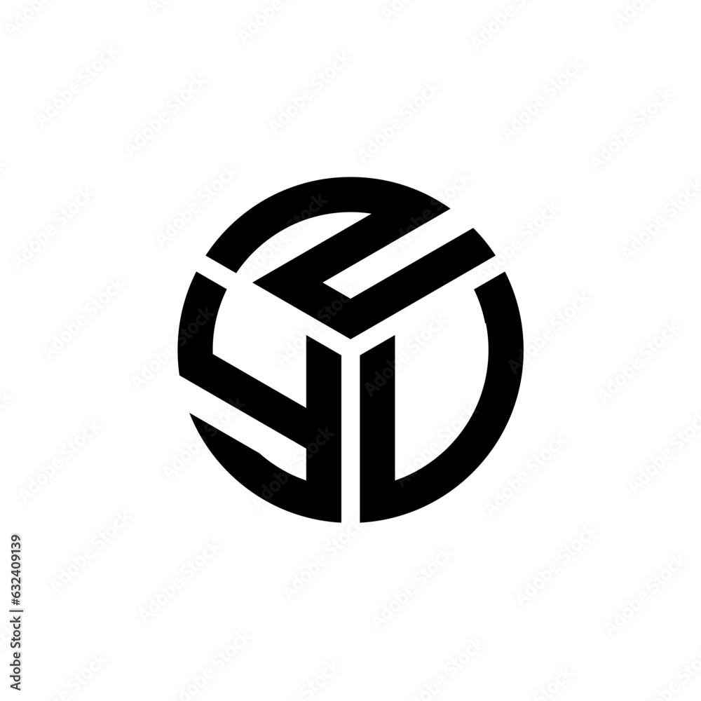 ZYV letter logo design on white background. ZYV creative initials letter logo concept. ZYV letter design.
