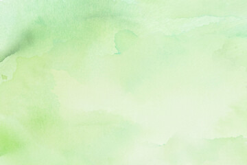 Abstract green pastel watercolor stains background on watercolor paper textured for design templates invitation card
