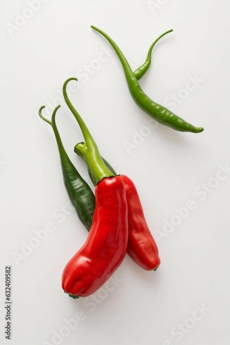 a group of red and green peppers