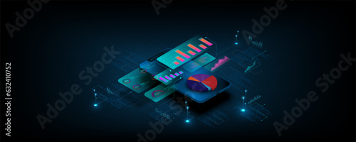 Data Analysis Background UX UI Cryptocurrency Market Investing Finance and Trading trend analysis statistics charts and strategies