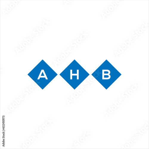 AHB letter logo design on white background. AHB creative initials letter logo concept. AHB letter design. 