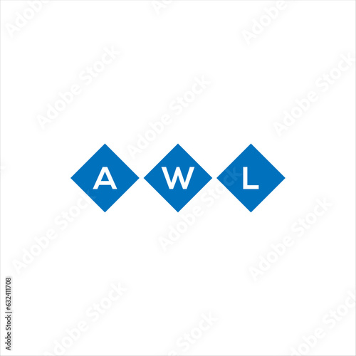 AWL letter logo design on white background. AWL creative initials letter logo concept. AWL letter design.
