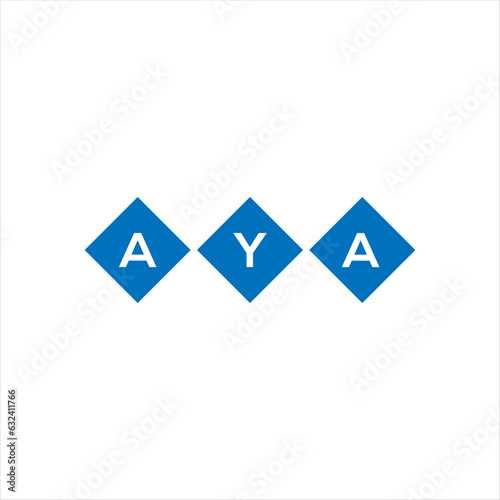 AYA letter logo design on white background. AYA creative initials letter logo concept. AYA letter design. 