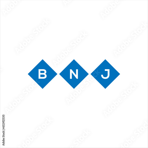 BNJ letter technology logo design on white background. BNJ creative initials letter IT logo concept. BNJ setting shape design
 photo