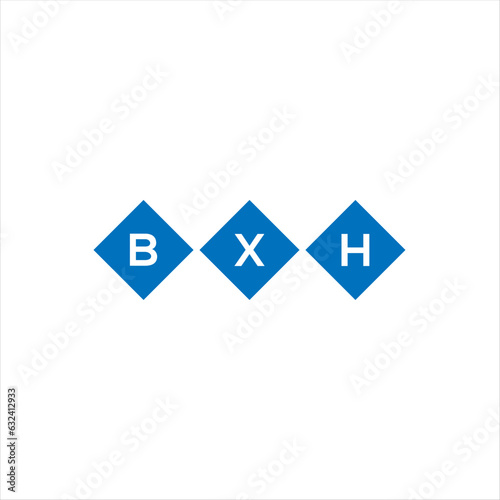 BXH letter technology logo design on white background. BXH creative initials letter IT logo concept. BXH setting shape design 