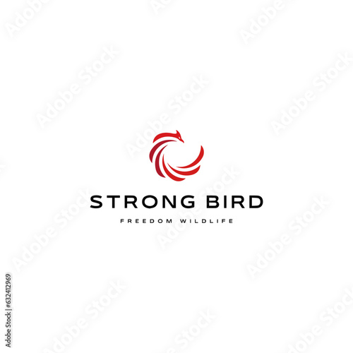 Bird logo, Bird logo design vector template, bird leaf logo vector icon line art outline template.