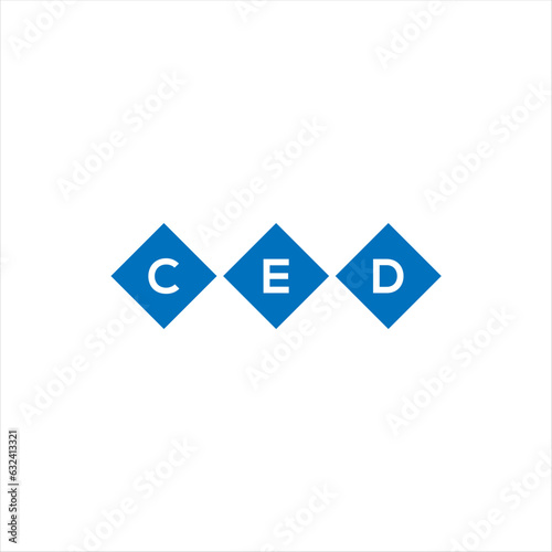 CED letter technology logo design on white background. CED creative initials letter IT logo concept. CED setting shape design
