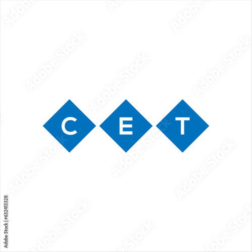 CET letter technology logo design on white background. CET creative initials letter IT logo concept. CET setting shape design
