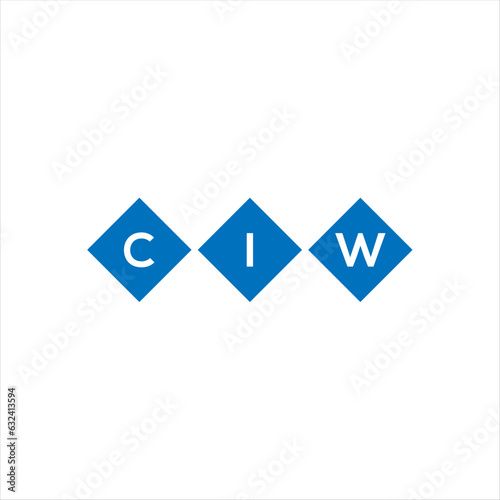 Fototapeta Naklejka Na Ścianę i Meble -  CIW letter technology logo design on white background. CIW creative initials letter IT logo concept. CIW setting shape design
