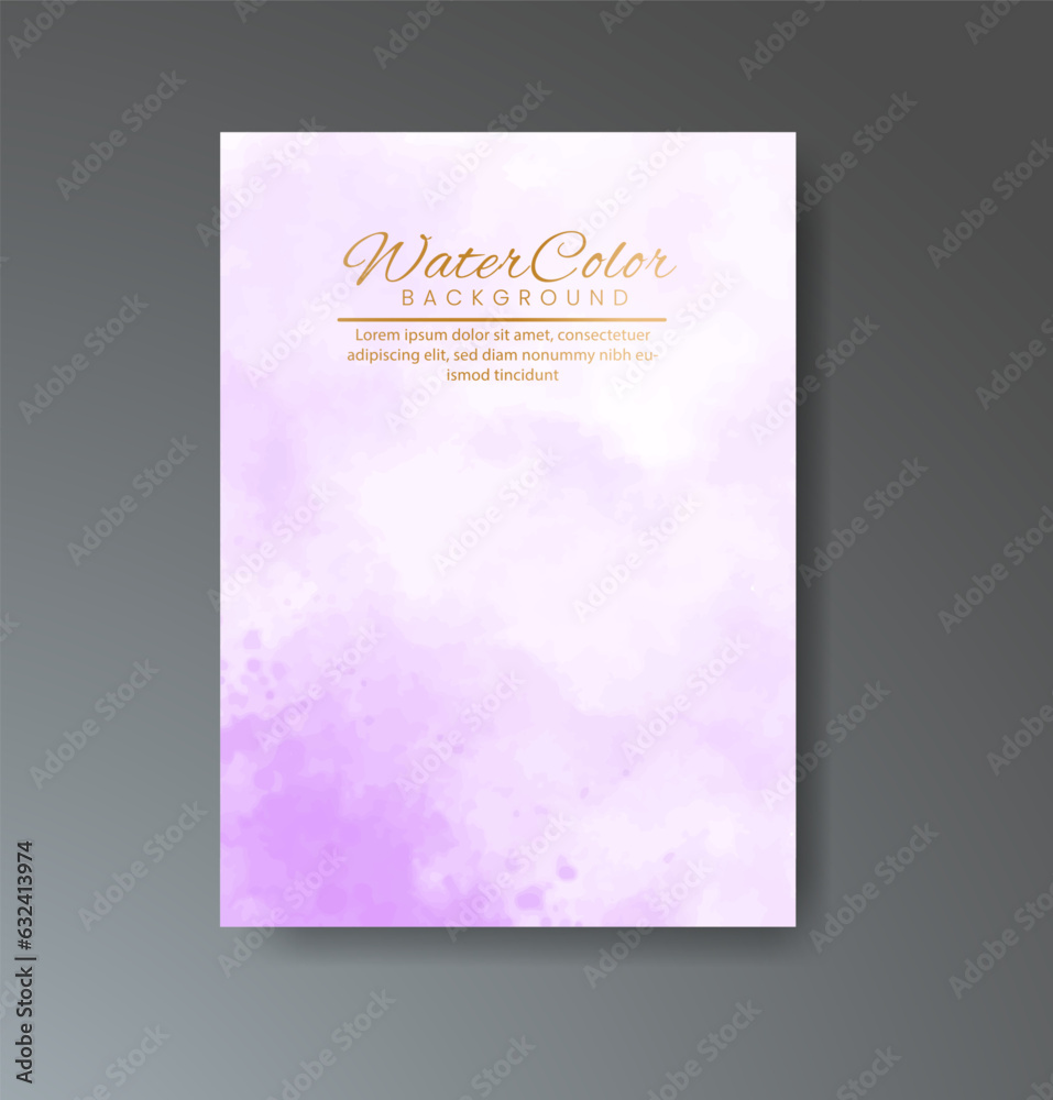 Fototapeta premium Cover template with watercolor background. Design for your cover, date, postcard, banner, logo.