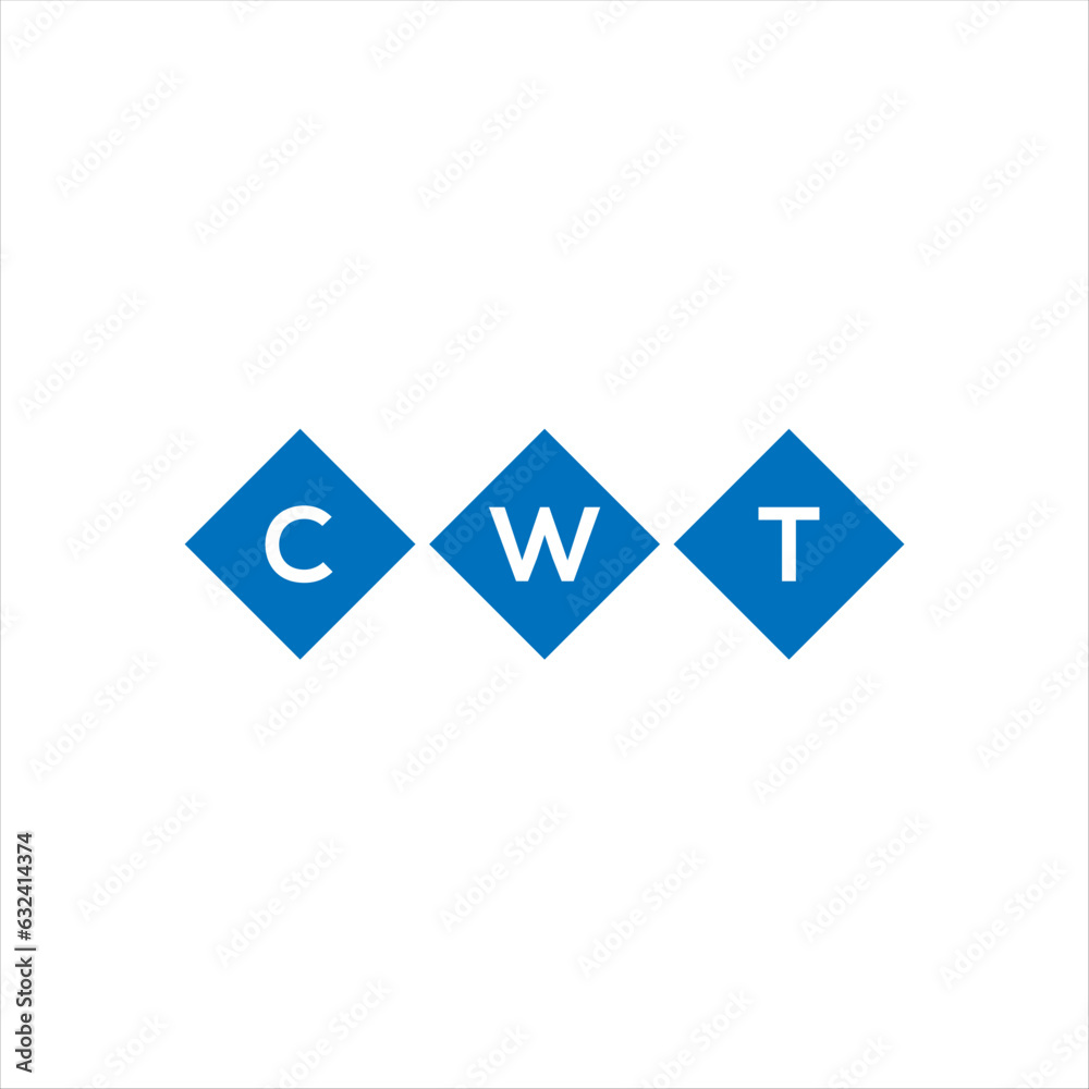 CWT letter technology logo design on white background. CWT creative initials letter IT logo concept. CWT setting shape design
