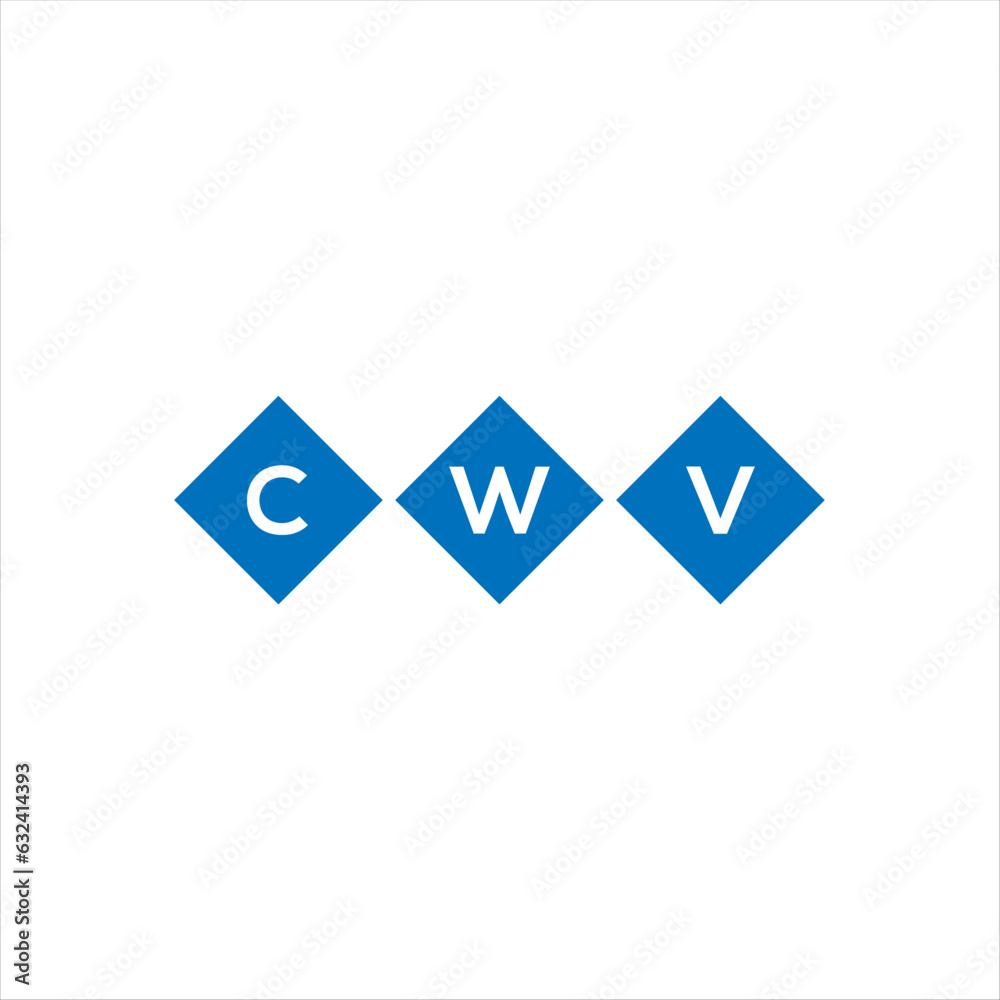 CWV letter technology logo design on white background. CWV creative initials letter IT logo concept. CWV setting shape design
