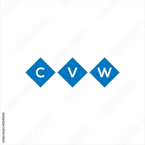 Fototapeta Naklejka Na Ścianę i Meble -  CVW letter technology logo design on white background. CVW creative initials letter IT logo concept. CVW setting shape design
