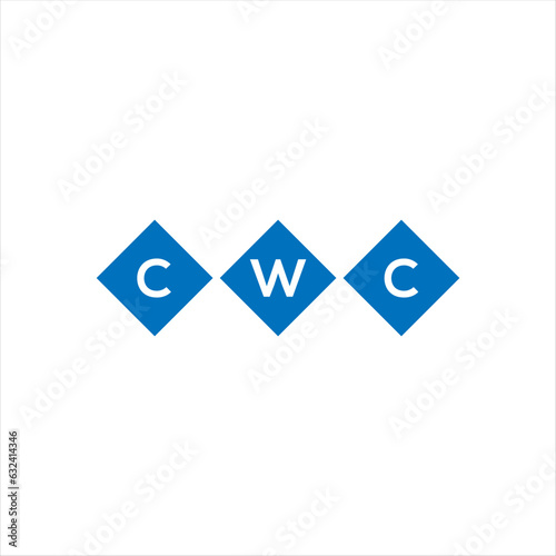 CWC letter technology logo design on white background. CWC creative initials letter IT logo concept. CWC setting shape design
 photo