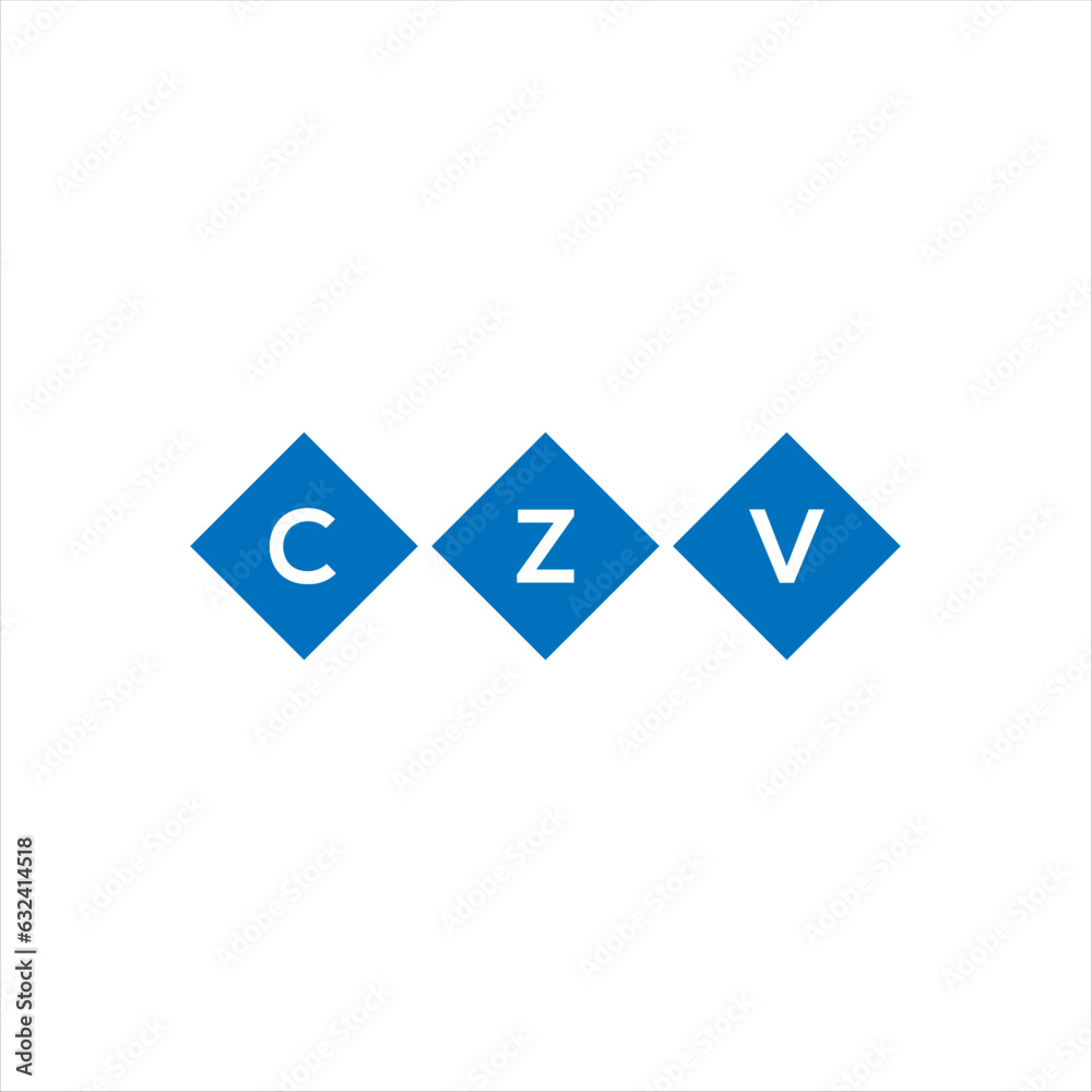 CZV letter technology logo design on white background. CZV creative initials letter IT logo concept. CZV setting shape design

